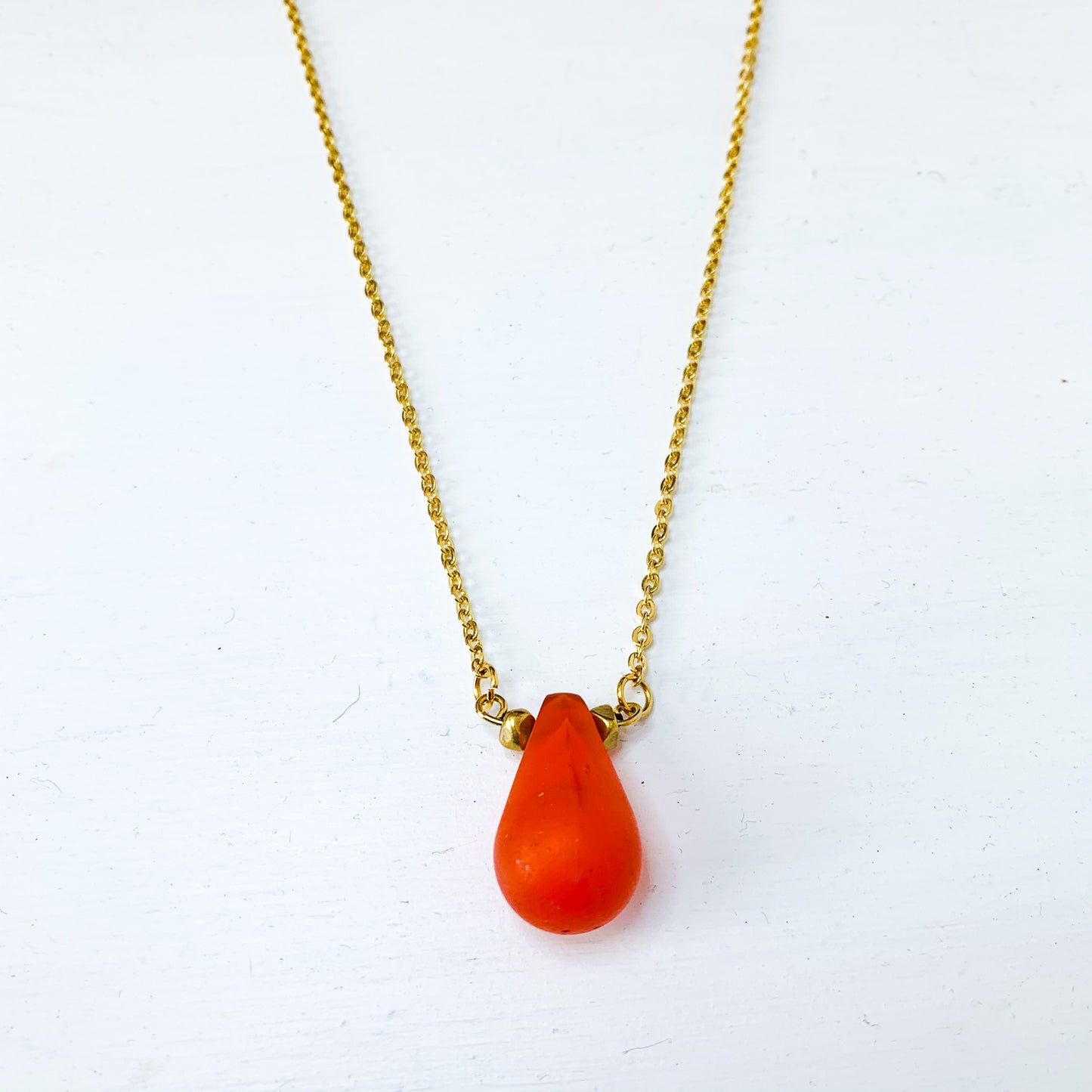 Mali Vintage Bridal Bead Necklace in Fire
