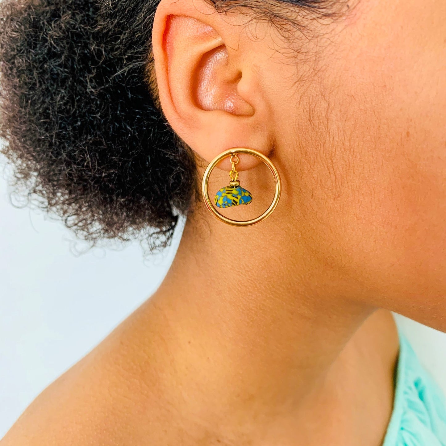 Boucles d'oreilles Rikiah rouges