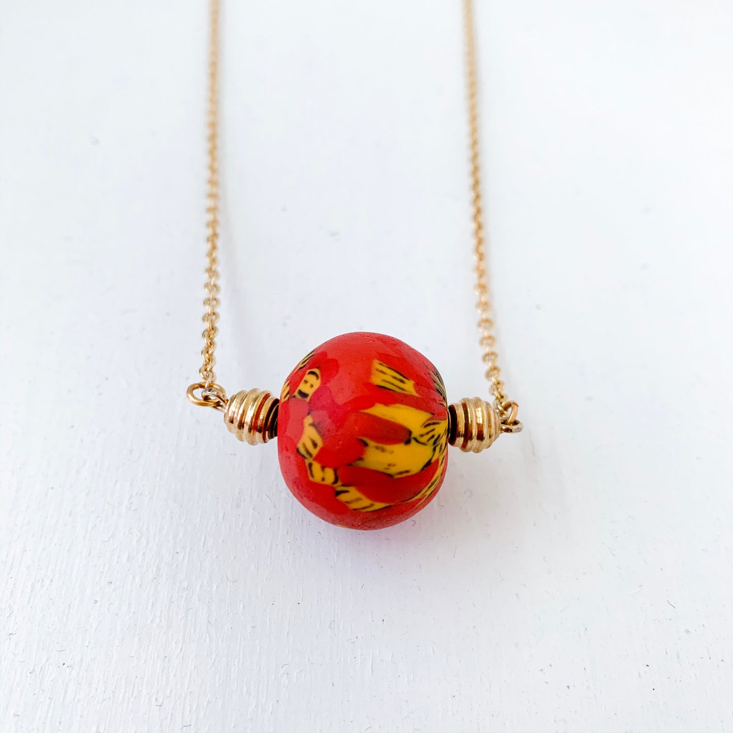 Red Hagan Ball Necklace