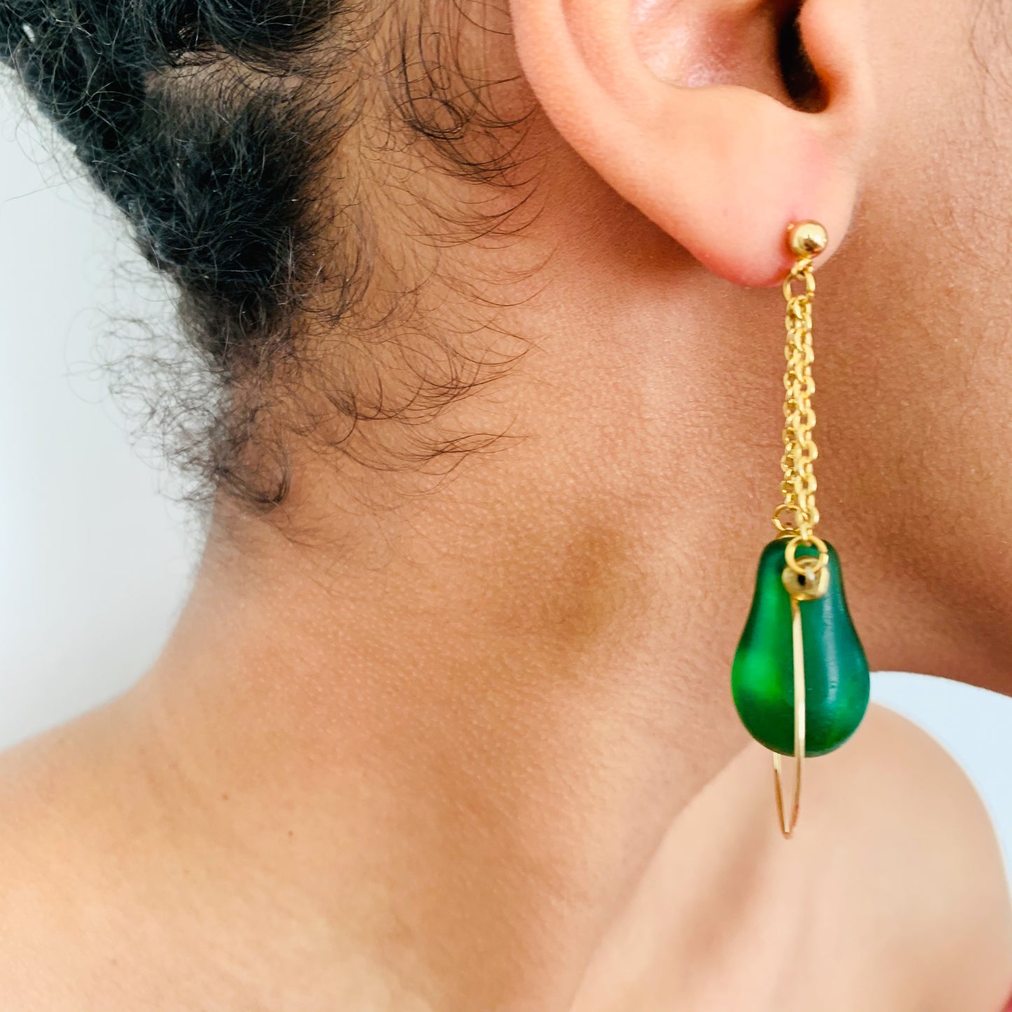 Mali Vintage Bridal Bead Earrings in Sacramento