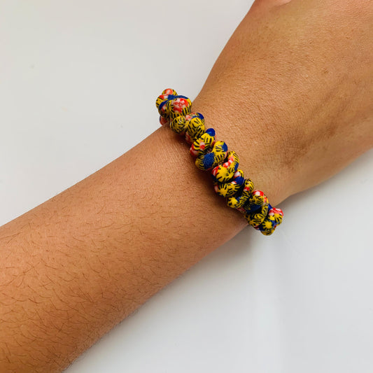 Ama Handmade Glass Bead Stretch Bracelet