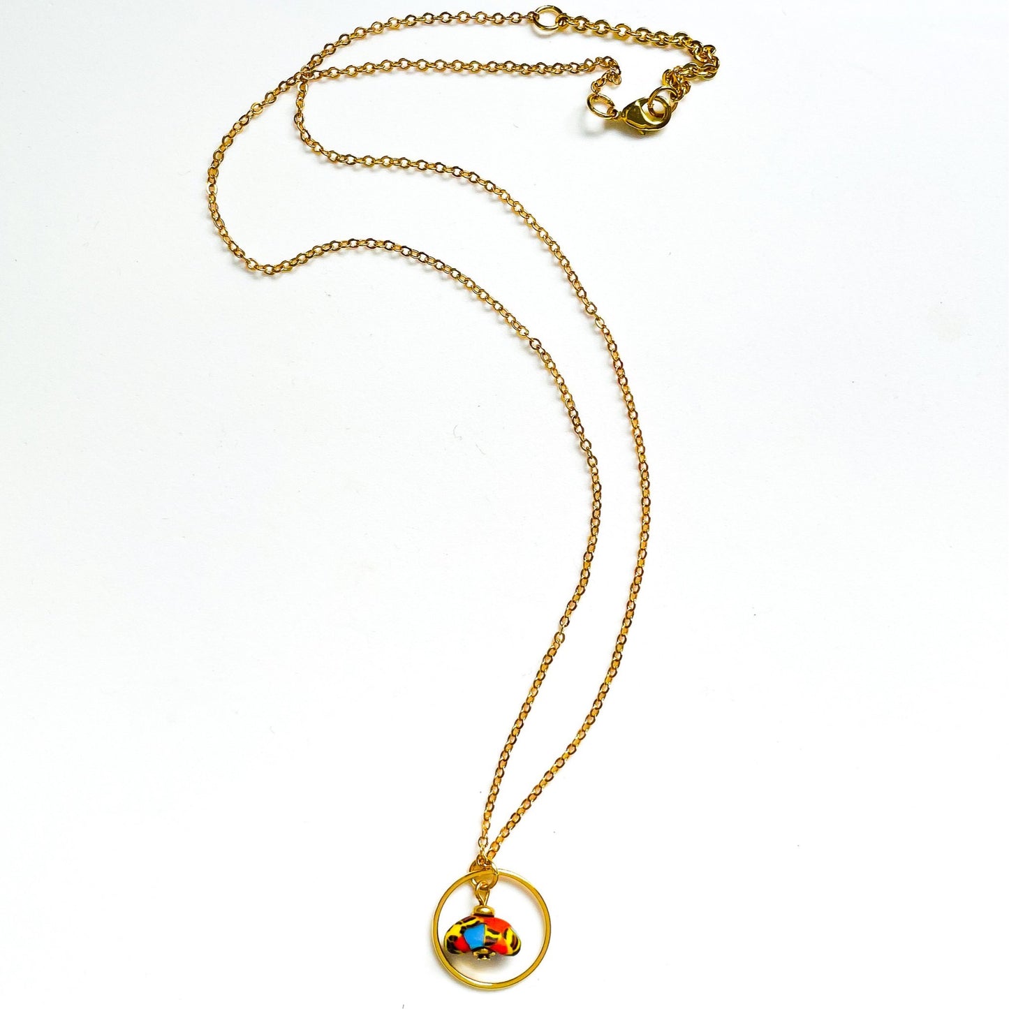 Satellite Earth Necklace in Blue