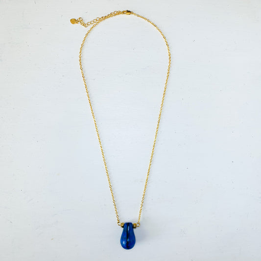 Mali Vintage Bridal Bead Necklace in Berry