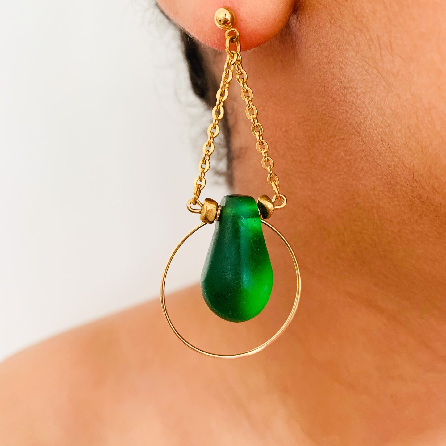 Mali Vintage Bridal Bead Earrings in Sacramento
