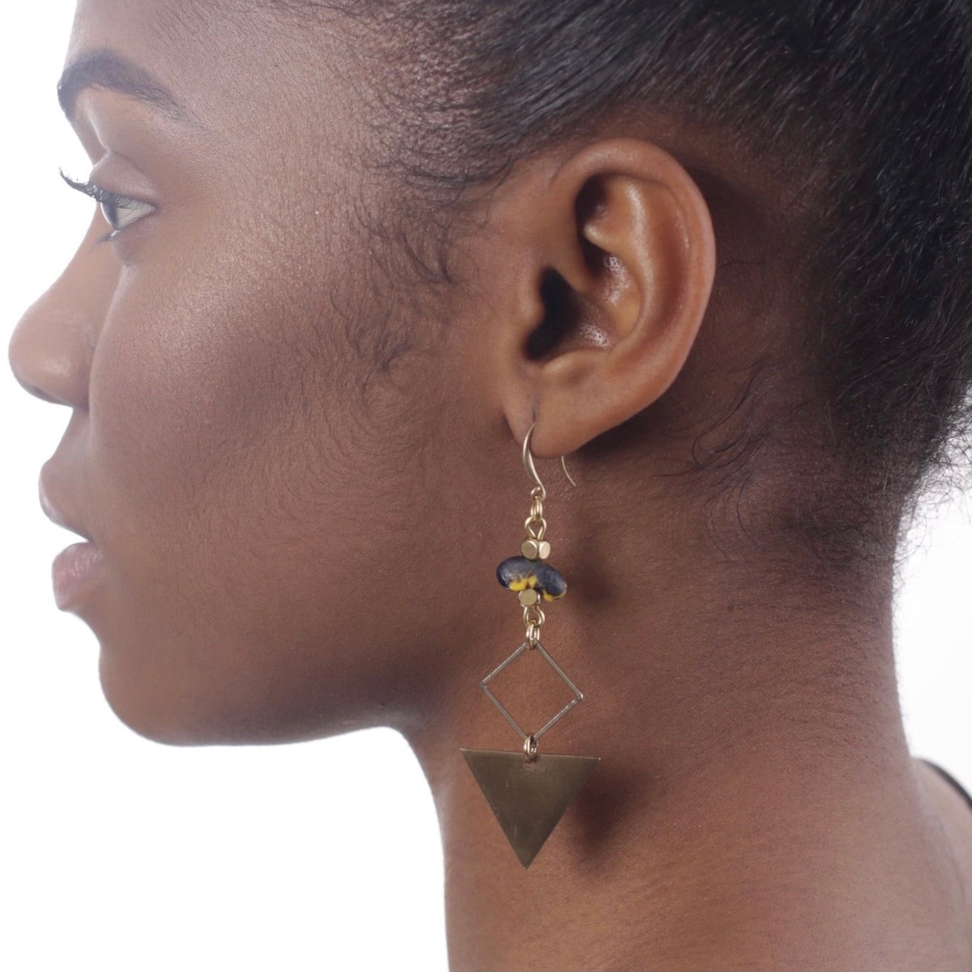 Boucles d'oreilles Malikah en bleu