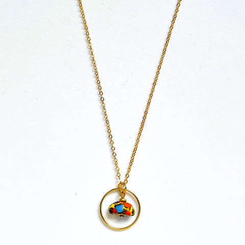 Satellite Earth Necklace in Blue