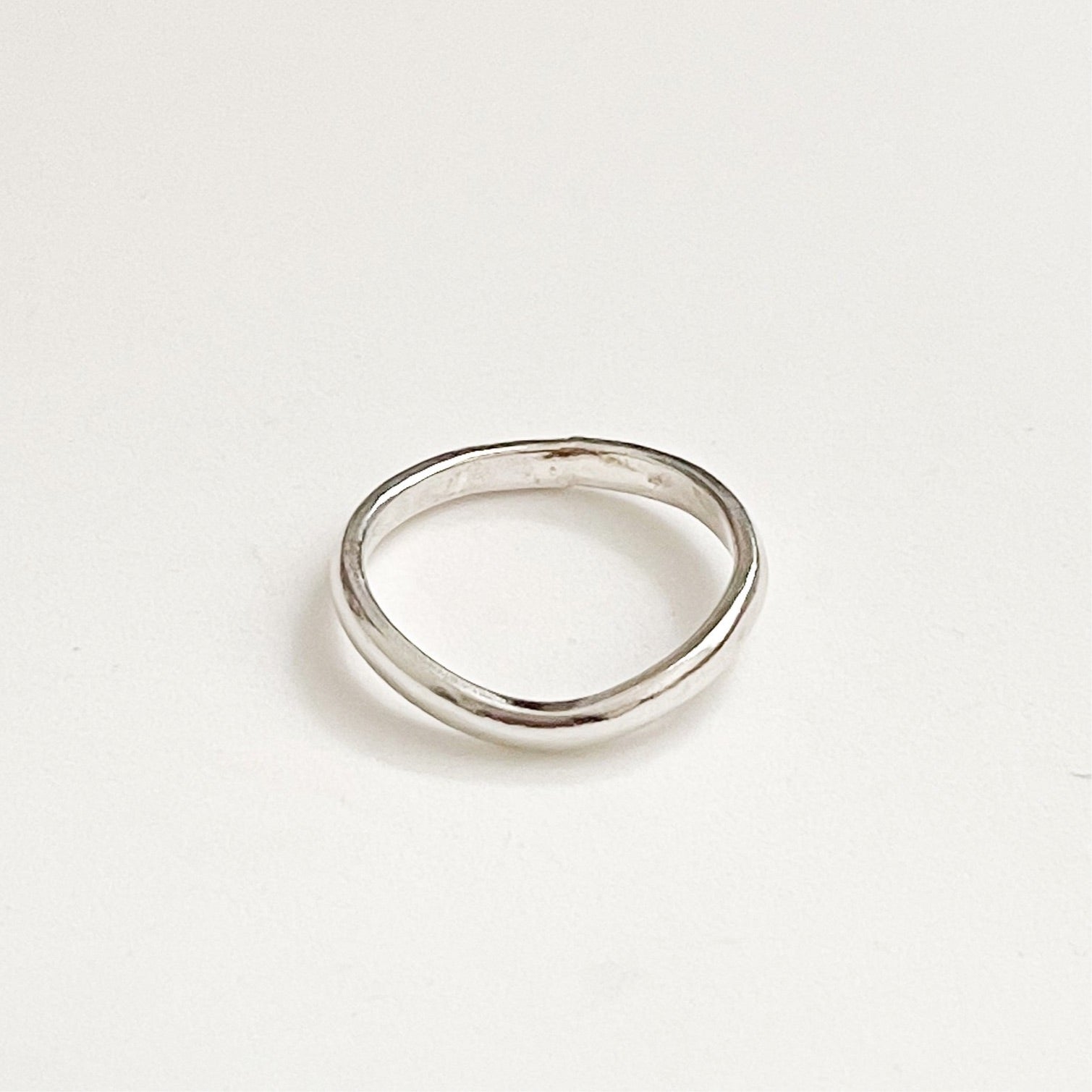 Curved Silver Ring