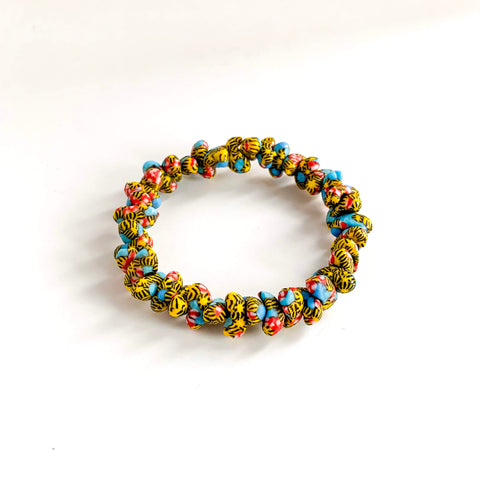 Cee Handmade Glass Bead Stretch Bracelet