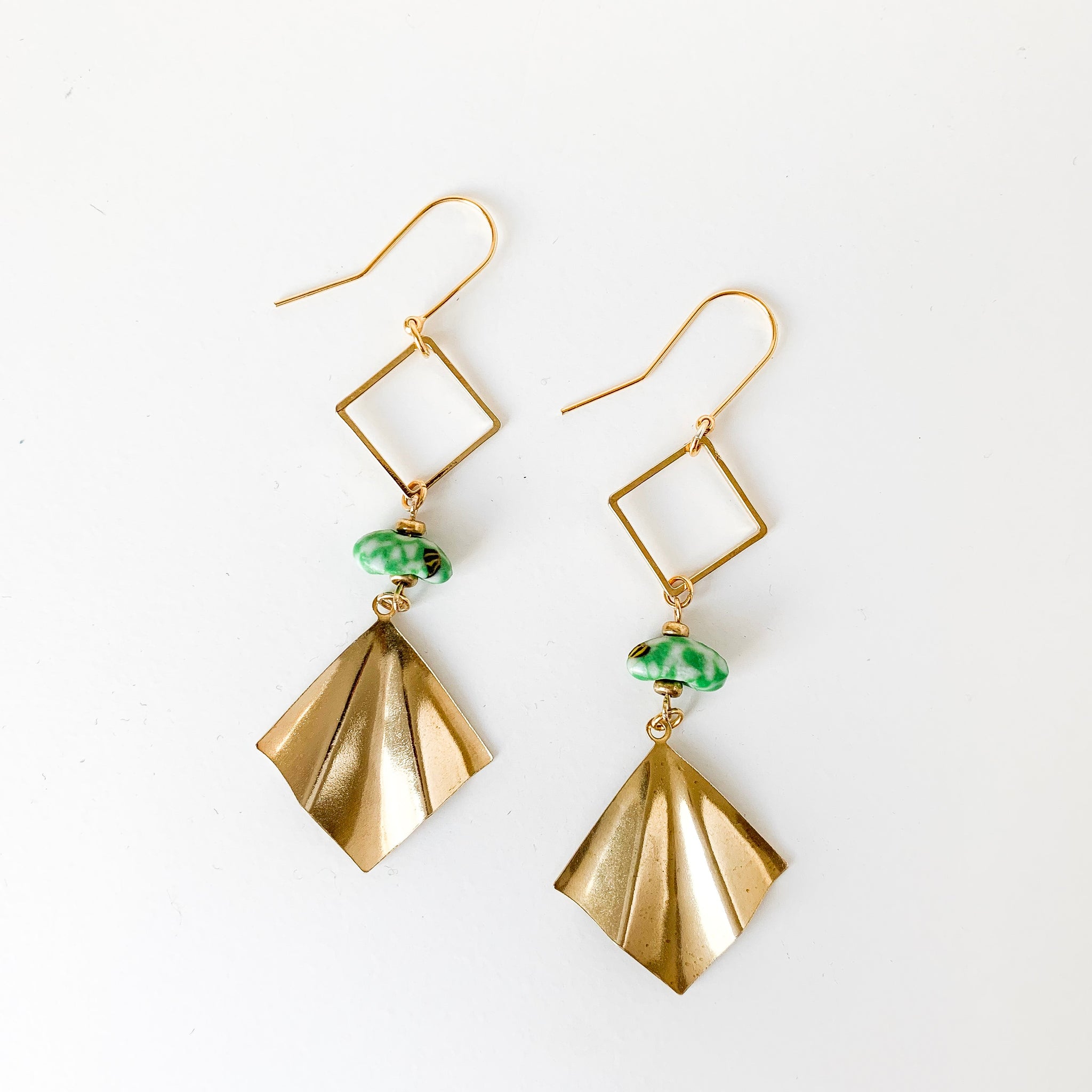 Vida Earrings in Green